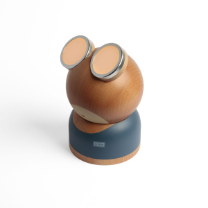 Mr Watt blu lampada d'appoggio in legno ricaricabile