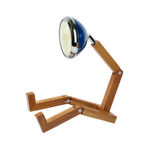 Mr wattson cobra blu lampada d'appoggio in legno