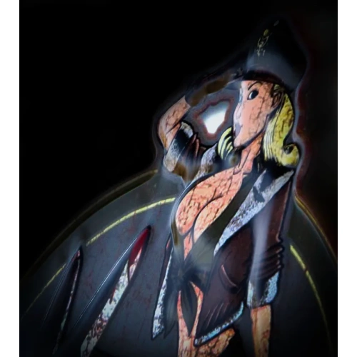 Targa decorativa vintage aereo Pin-Up in alluminio - immagine 2