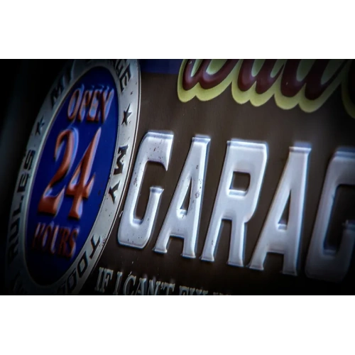 Targa decorativa vintage dad's garage in alluminio - immagine 4