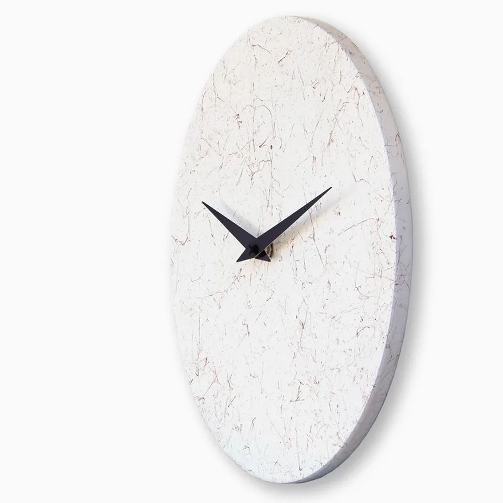 MARBLE CLOCK orologio da parete in legno verniciato