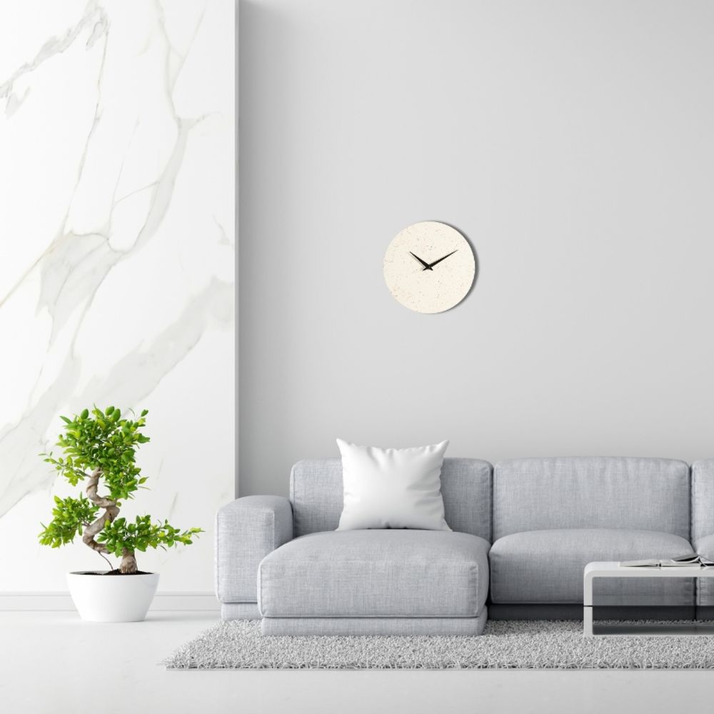 MARBLE CLOCK orologio da parete in legno verniciato