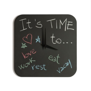 LAVA CLOCK orologio da parete in legno verniciato lavagna