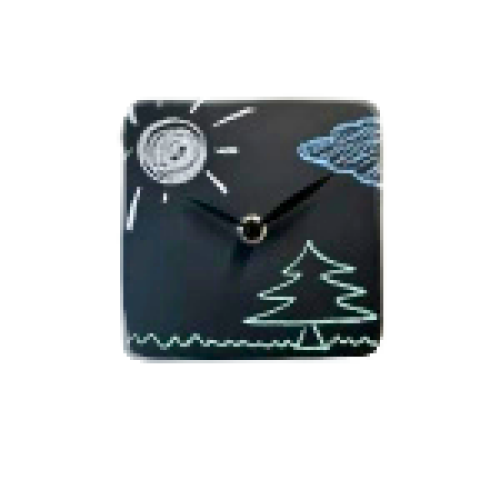 LAVA CLOCK orologio d'appoggio in legno verniciato lavagna