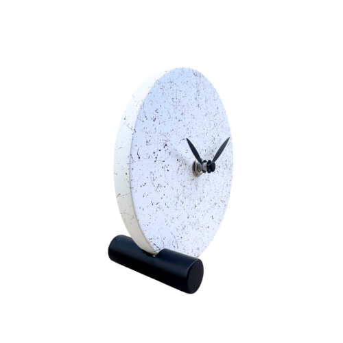 SLEEK CLOCK MARBLE Orologio rotondo d'appoggio in legno