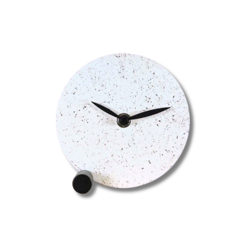 SLEEK CLOCK MARBLE Orologio rotondo d'appoggio in legno
