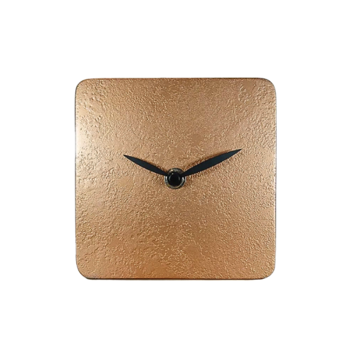COPPER CLOCK Orologio in legno verniciatura materica