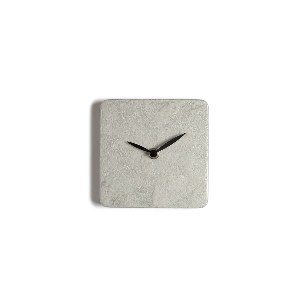 SILVER CLOCK Orologio in legno verniciatura materica