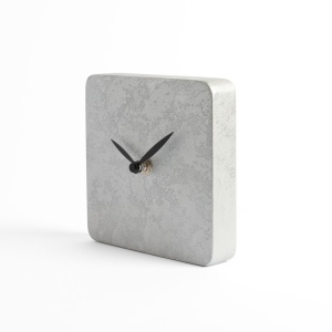 SILVER CLOCK Orologio in legno verniciatura materica
