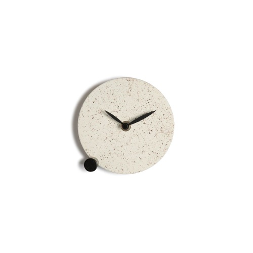 SLEEK CLOCK MARBLE Orologio rotondo d'appoggio in legno