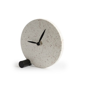 SLEEK CLOCK MARBLE Orologio rotondo d'appoggio in legno