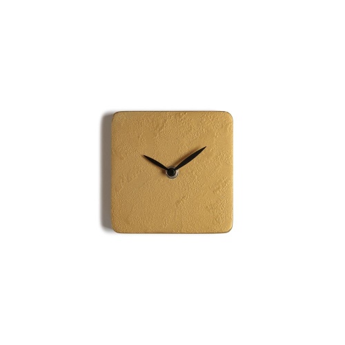 GOLD CLOCK Orologio artigianale in legno verniciatura materica