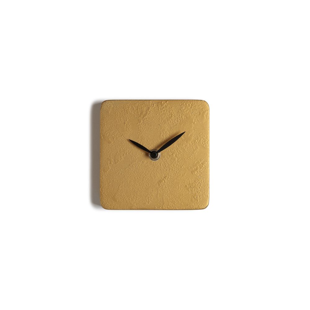 GOLD CLOCK Orologio artigianale in legno verniciatura materica