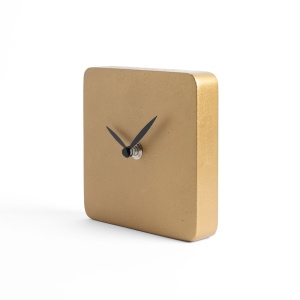 GOLD CLOCK Orologio artigianale in legno verniciatura materica