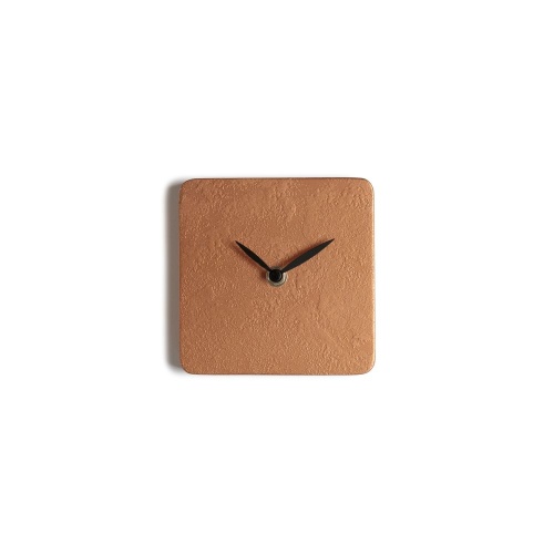 COPPER CLOCK Orologio in legno verniciatura materica