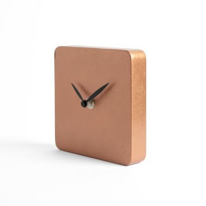 COPPER CLOCK Orologio in legno verniciatura materica