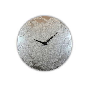 Orologio da parete malta argento - in legno - verniciato - design - arredo muro - Wdesign - macerata