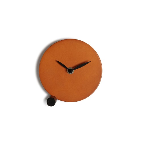 SLEEK CLOCK CORTEN Orologio rotondo d'appoggio in legno