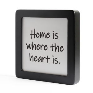 Quadretto in Legno Home is where the heart is