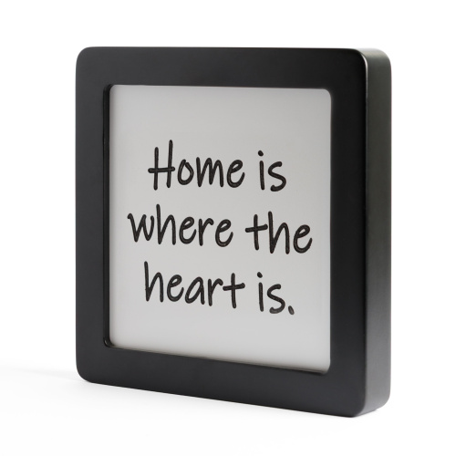Quadretto in Legno Home is where the heart is
