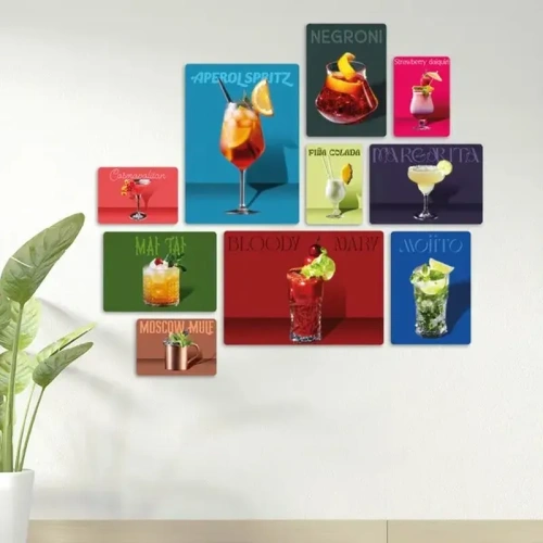 80s Cocktails Quadri set 10 pannelli