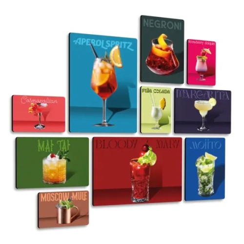 80s Cocktails Quadri set 10 pannelli