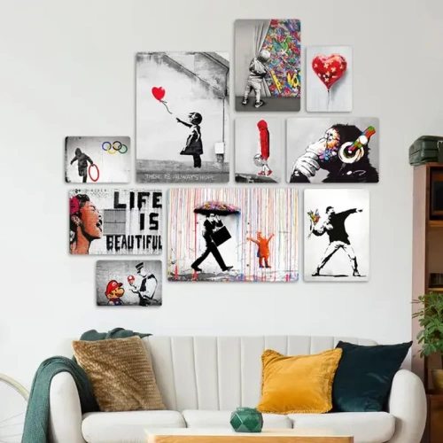 Bansky 1 Quadri set 10 pannelli