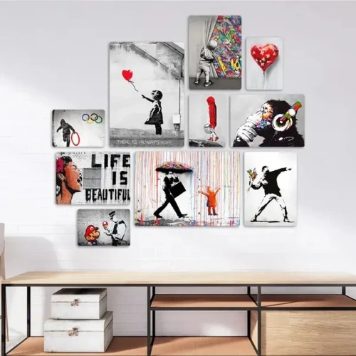 Bansky 1 Quadri set 10 pannelli