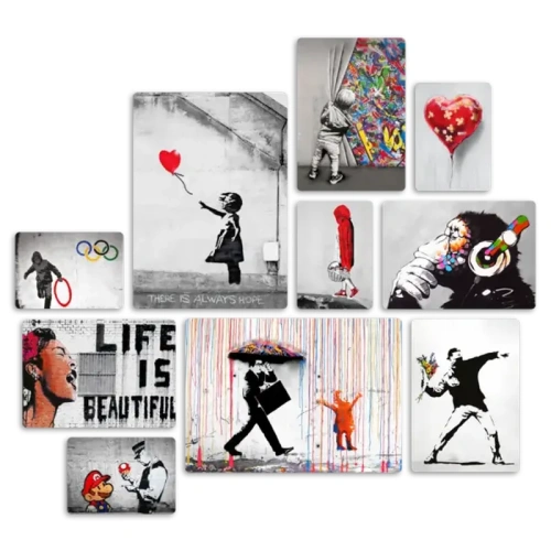 Bansky 1 Quadri set 10 pannelli