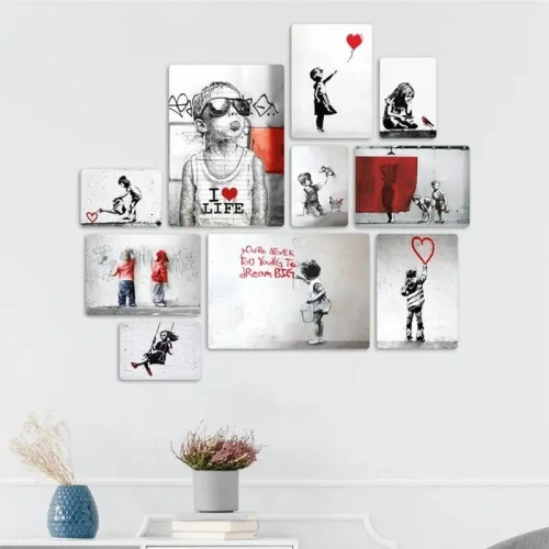 Bansky 2 Quadri set 10 pannelli