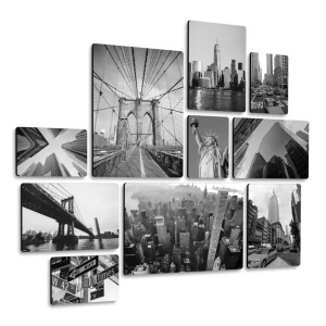 Città New York Quadri set 10 pannelli