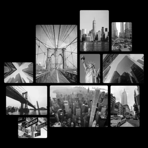 Città New York Quadri set 10 pannelli