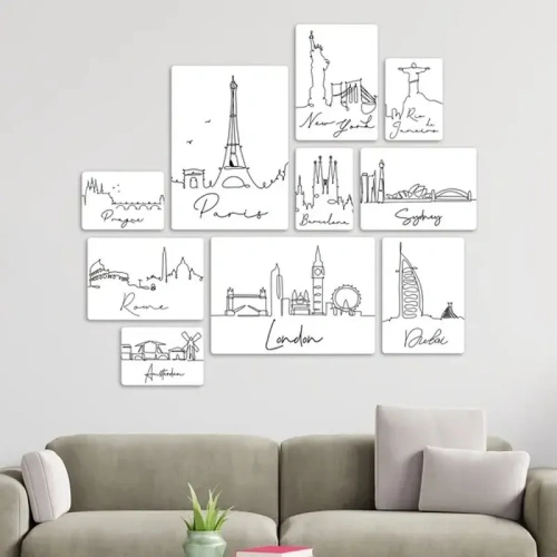 City Line 1 Quadri set 10 pannelli