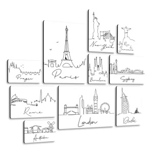 City Line 1 Quadri set 10 pannelli