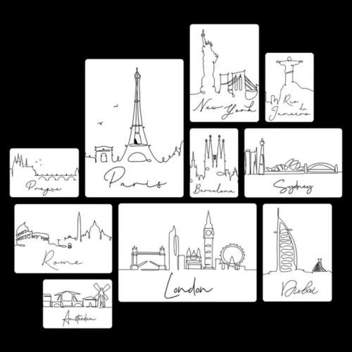 City Line 1 Quadri set 10 pannelli