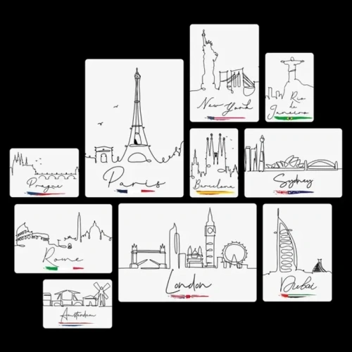 City Line 2 Quadri set 10 pannelli