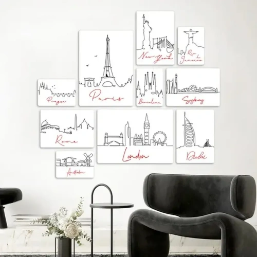 City Line 3 Quadri set 10 pannelli