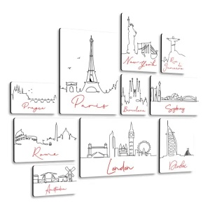 City Line 3 Quadri set 10 pannelli