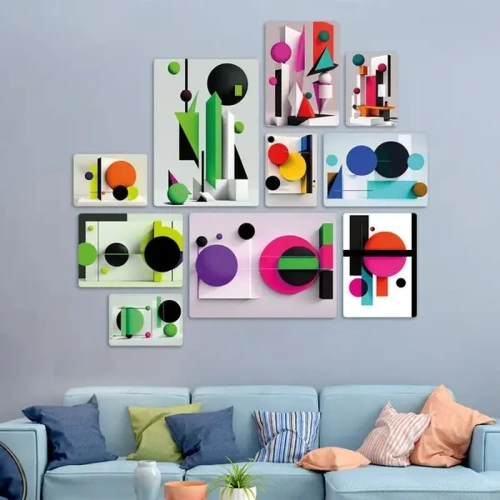Colori Astratti Quadri set 10 pannelli