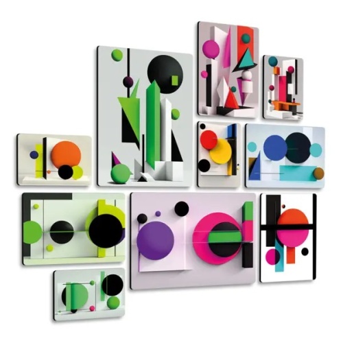 Colori Astratti Quadri set 10 pannelli