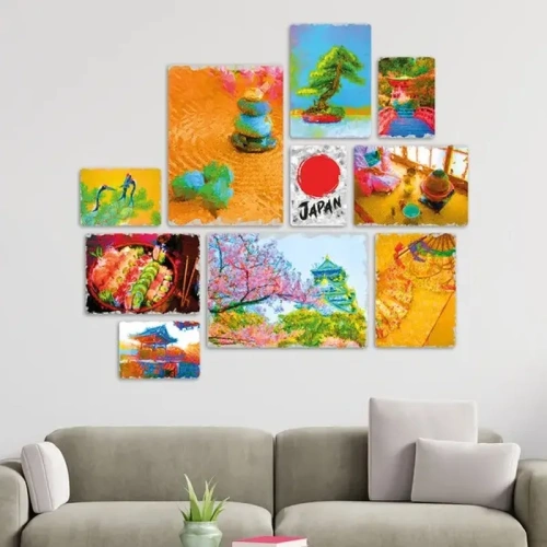 Colori Giapponesi Quadri set 10 pannelli