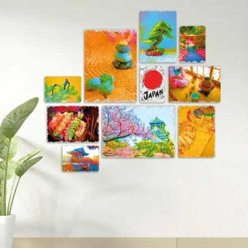Colori Giapponesi Quadri set 10 pannelli