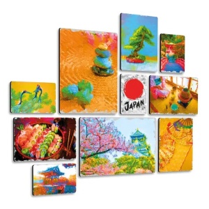 Colori Giapponesi Quadri set 10 pannelli