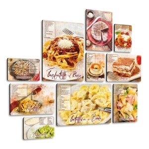 Cucina Bolognese Quadri set 10 pannelli