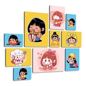 Cute Manga Girls Quadri set 10 pannelli