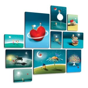 Disegni del Cuore 01 Quadri set 10 pannelli