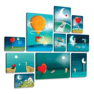 Disegni del Cuore Quadri set 10 pannelli