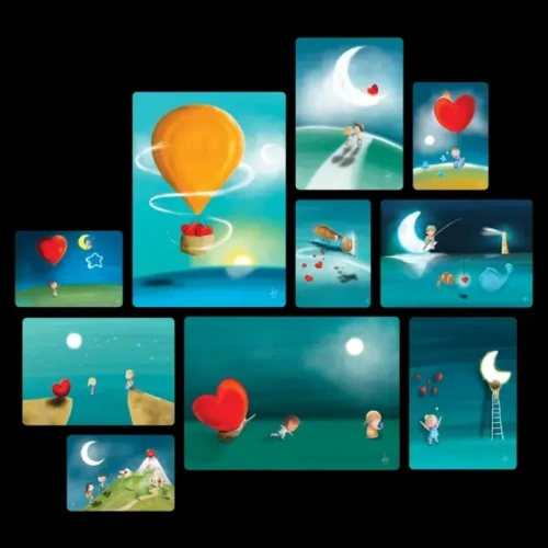 Disegni del Cuore Quadri set 10 pannelli