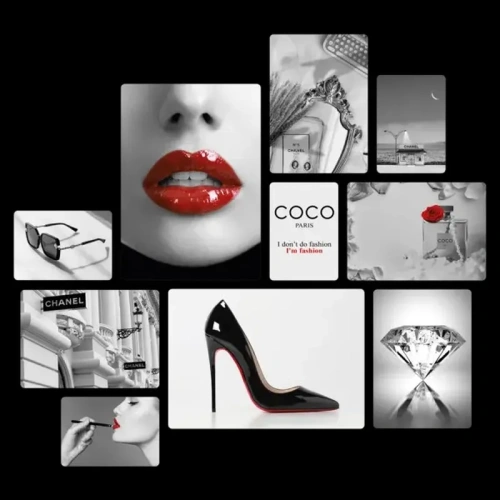 Fashion Moda Coco Quadri set 10 pannelli
