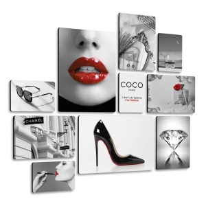 Fashion Moda Coco Quadri set 10 pannelli
